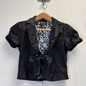 Y2K Ashley 26 International Women Fairy Grunge Gothic Cropped Jacket Size S Vamp